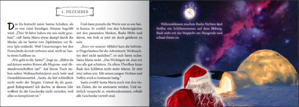 Santa kommt sicher! Coronaschutz Adventskalender zum Mitmachen für die ganze Familie (Innenansicht)