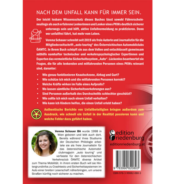 Nach dem Unfall: Buch zur Verkehrssicherheit (Cover Rückseite)